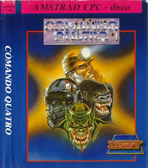 Carátula del juego Comando Quatro (CPC)