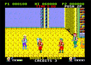 Pantallazo del juego online Double Dragon 128 (CPC)