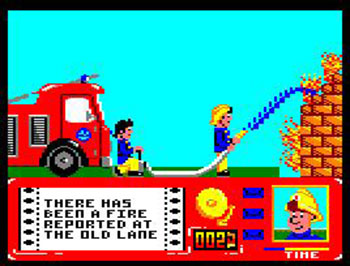 Pantallazo del juego online Fireman Sam (CPC)