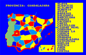 Pantallazo del juego online Geografia de España (CPC)