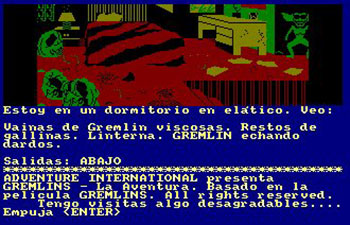 Pantallazo del juego online Gremlins La Aventura (CPC)