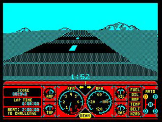 Pantallazo del juego online Hard Drivin' (CPC)