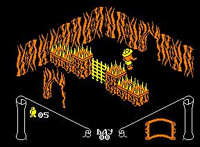 Pantallazo del juego online Knight Lore (CPC)