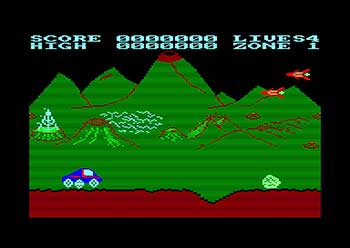 Pantallazo del juego online Moon Buggy (CPC)