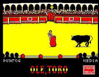 Pantallazo del juego online Ole Toro (CPC)