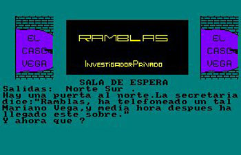 Pantallazo del juego online Ramblas Investigador Privado El Caso Vega (CPC)