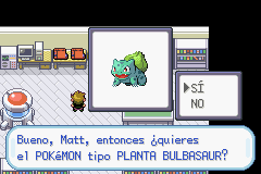 Pantallazo del juego online Pokemon Edicion Verde Hoja (GBA)