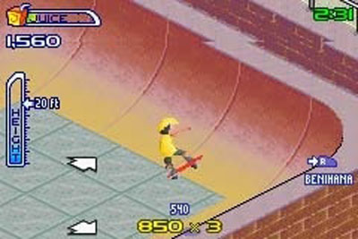 Pantallazo del juego online Backyard Skateboarding (GBA)