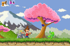 Pantallazo del juego online The Adventures of Jimmy Neutron Boy Genius Jet Fusion (GBA)