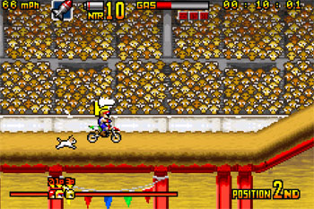 Pantallazo del juego online Motocross Maniacs Advance (GBA)