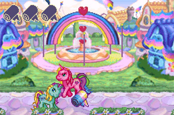 Pantallazo del juego online My Little Pony Crystal Princess -- Runaway Rainbow (GBA)