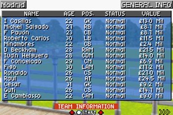 Pantallazo del juego online Premier Manager 2003-04 (GBA)