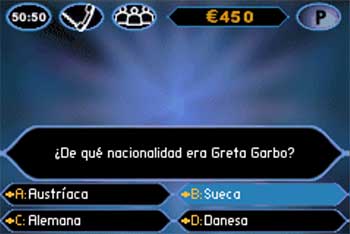 Pantallazo del juego online Quien Quiere ser Millonario (GBA)