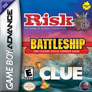Carátula del juego Risk - Battleship - Clue (GBA)