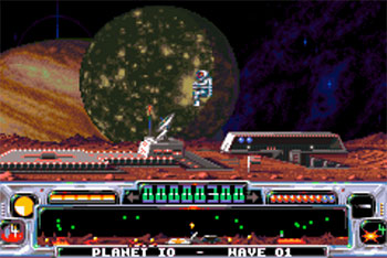 Pantallazo del juego online Super Dropzone Intergalactic Rescue Mission (GBA)