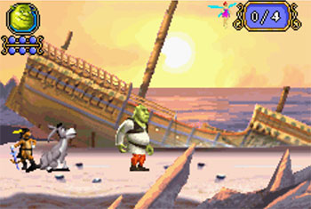Pantallazo del juego online Shrek Tercero (GBA)