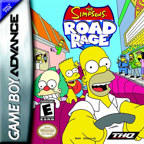 Carátula del juego The Simpsons Road Rage (GBA)