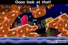 Pantallazo del juego online Worms World Party (GBA)