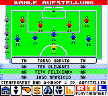 Pantallazo del juego online Anpfiff Der RTL Fussball-Manager (GB COLOR)