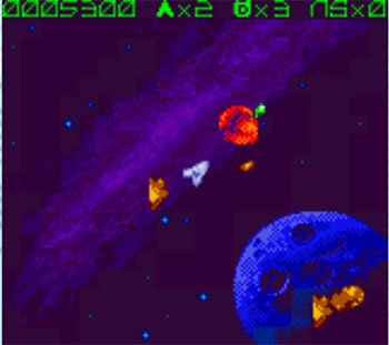 Pantallazo del juego online Asteroids (GB COLOR)
