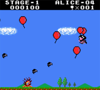 Pantallazo del juego online Balloon Fight GB (GBC)