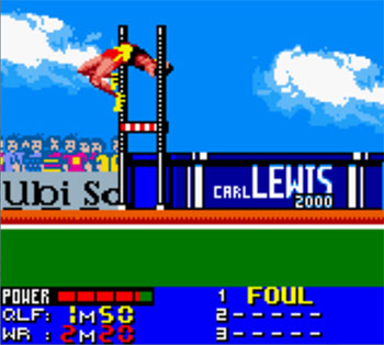 Pantallazo del juego online Carl Lewis Athletics 2000 (GB COLOR)