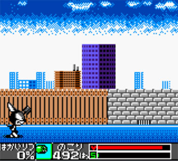 Pantallazo del juego online Cyborg Kuro-chan 2 White Woods no Gyakushuu (GBC)