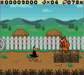 Pantallazo del juego online Daffy Duck Fowl Play (GBC)