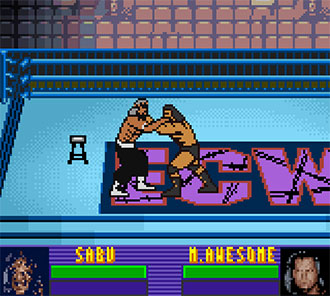 Pantallazo del juego online ECW Hardcore Revolution (GBC)