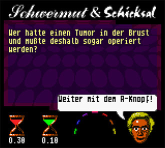 Pantallazo del juego online Gute Zeiten Schlechte Zeiten Quiz (GBC)