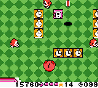 Pantallazo del juego online Kirby Tilt 'n' Tumble (GBC)