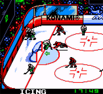 Pantallazo del juego online NHL Blades of Steel 2000 (GBC)