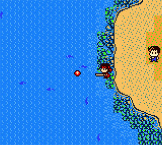 Pantallazo del juego online Nushi Tsuri Adventure Kite no Bouken (GBC)