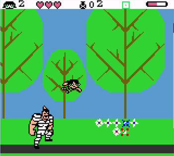 Pantallazo del juego online The Powerpuff Girls Paint the Townsville Green (GBC)