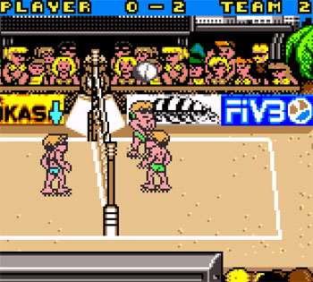 Pantallazo del juego online Power Spike Pro Beach Volleyball (GBC)