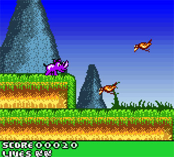 Pantallazo del juego online Rhino Rumble (GBC)