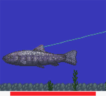 Pantallazo del juego online Super Real Fishing (GBC)