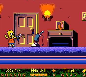 Pantallazo del juego online The Simpsons Night of the Living Treehouse of Horror (GBC)