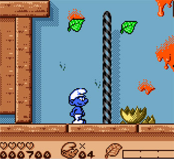 Pantallazo del juego online The Smurfs Nightmare (GBC)