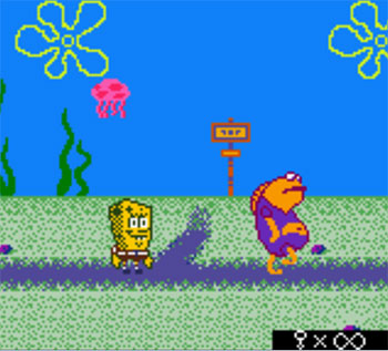 Pantallazo del juego online SpongeBob SquarePants Legend of the Lost Spatula (GBC)