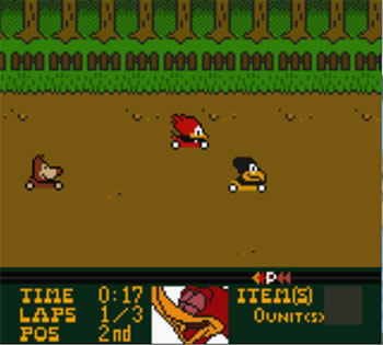 Pantallazo del juego online Woody Woodpecker Racing (GBC)