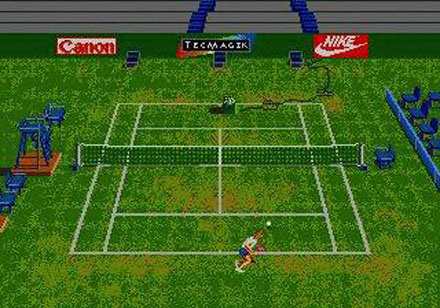 Pantallazo del juego online Andre Agassi Tennis (Genesis)
