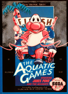 Carátula del juego Aquatic Games Starring James Pond and the Aquabats (Genesis)