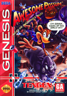 Carátula del juego Awesome Possum Kicks Dr Machino's Butt (Genesis)