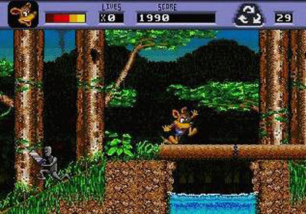 Pantallazo del juego online Awesome Possum Kicks Dr Machino's Butt (Genesis)