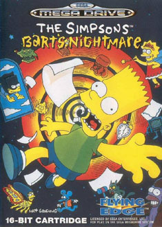 Carátula del juego The Simpsons Bart's Nightmare (Genesis)