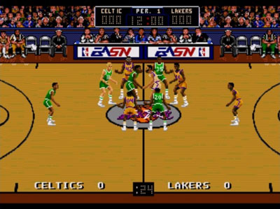 Pantallazo del juego online Bulls vs Lakers and the NBA Playoffs (Genesis)