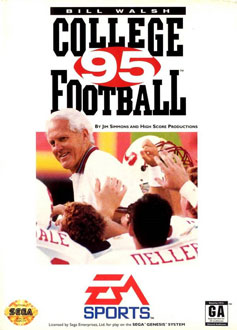 Carátula del juego Bill Walsh College Football '95 (Genesis)