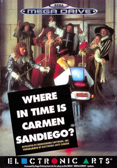 Carátula del juego Where in Time is Carmen Sandiego (Genesis)