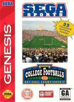 Carátula del juego College Football's National Championship (Genesis)